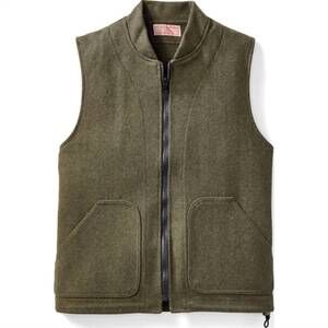 NEW FILSON men's wool liner vest in forest green
